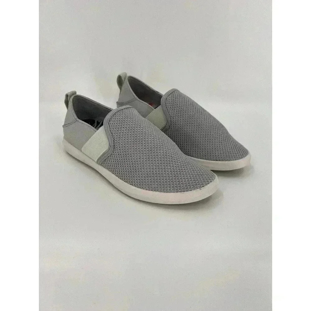 OluKai Womens Hale’Iwa Gray Round Toe Slip On Boat Shoes Size 5 Excellent UC - Picture 3 of 11